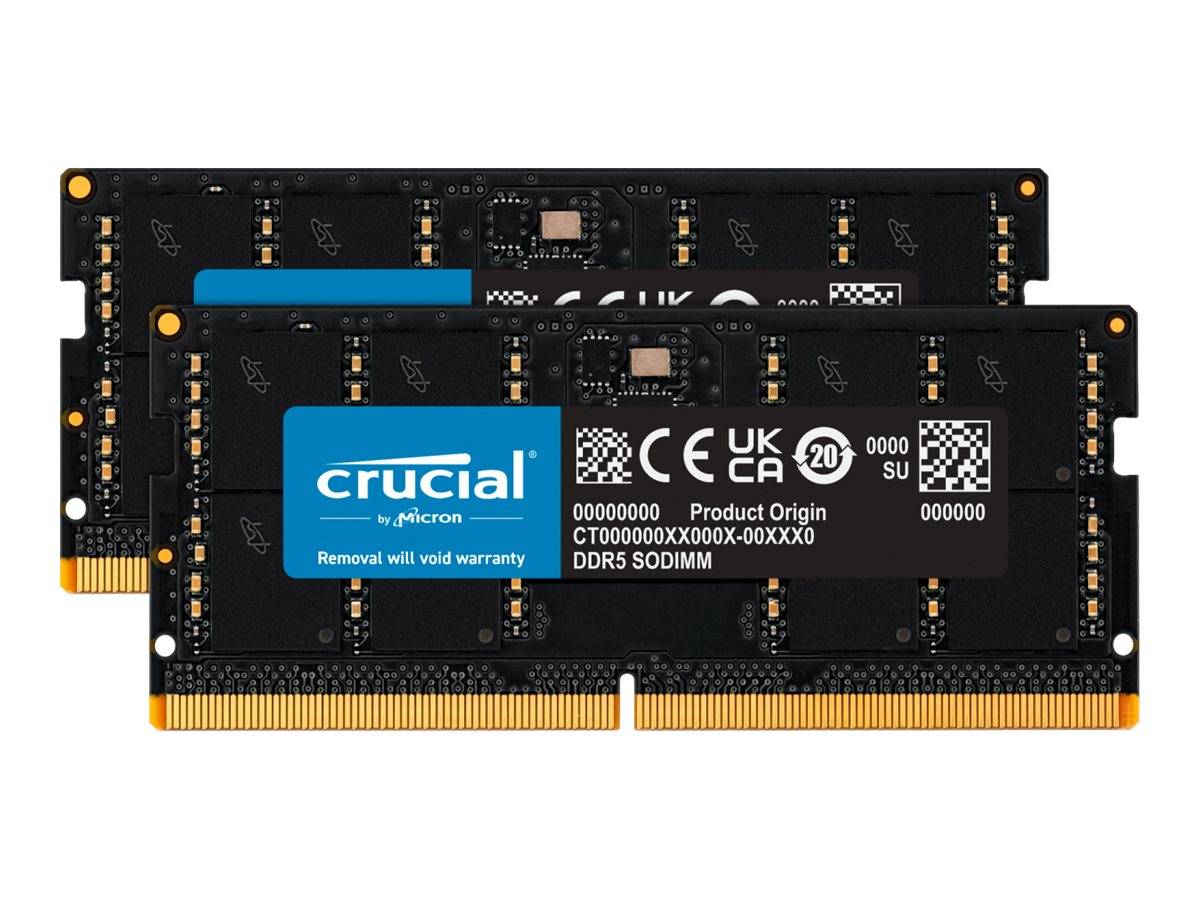 Crucial - DDR5 - Kit - 64 GB: 2 x 32 GB - SO DIMM 262-PIN-0
