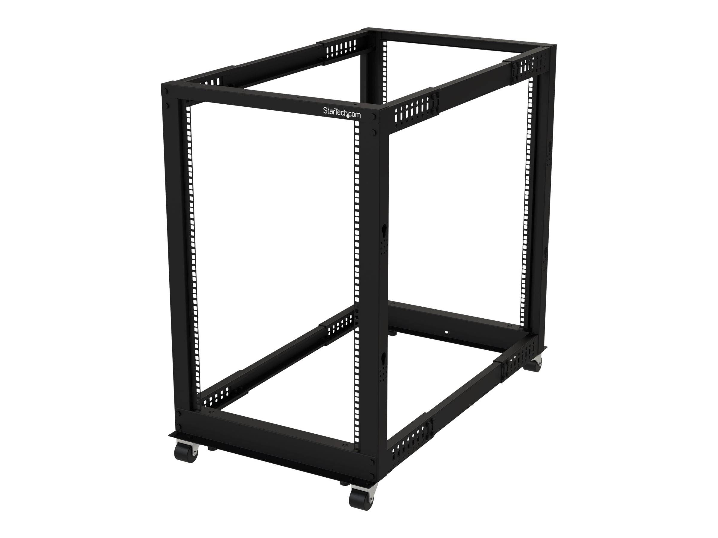 StarTech.com 19-Zoll Serverschrank - 18HE Laborgestell - Tiefenverstellbar 56 bis 102 cm, Tragfähigkeit 544kg - Dell Pow-0