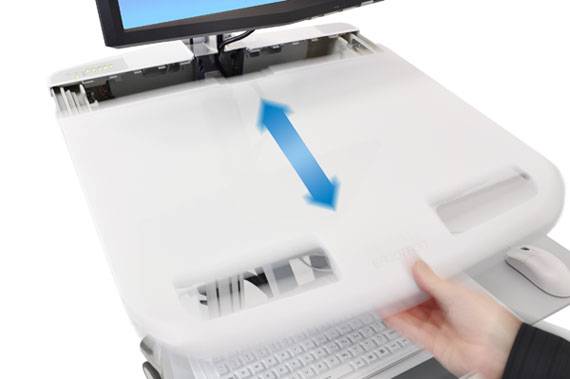 Ergotron Wagen für LCD-Display/Tastatur/Maus/CPU/Notebook/Barcodescanner (offene-2