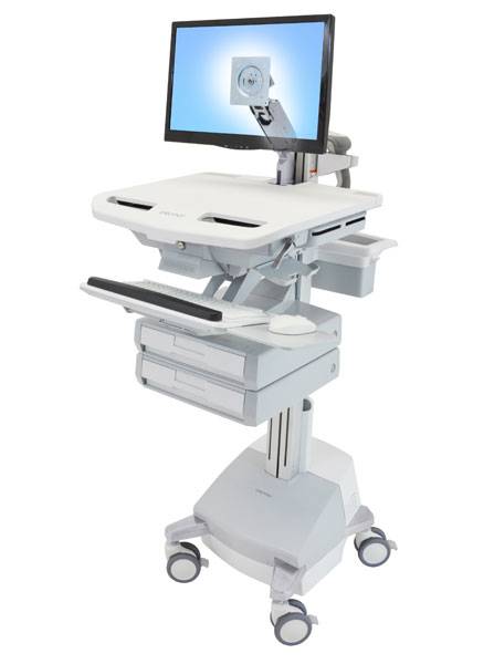 Ergotron - Wagen - offene Architektur - für LCD-Display / PC-Ausrüstung - medizinisch - Aluminium, verzinker Stahl, hoch-1