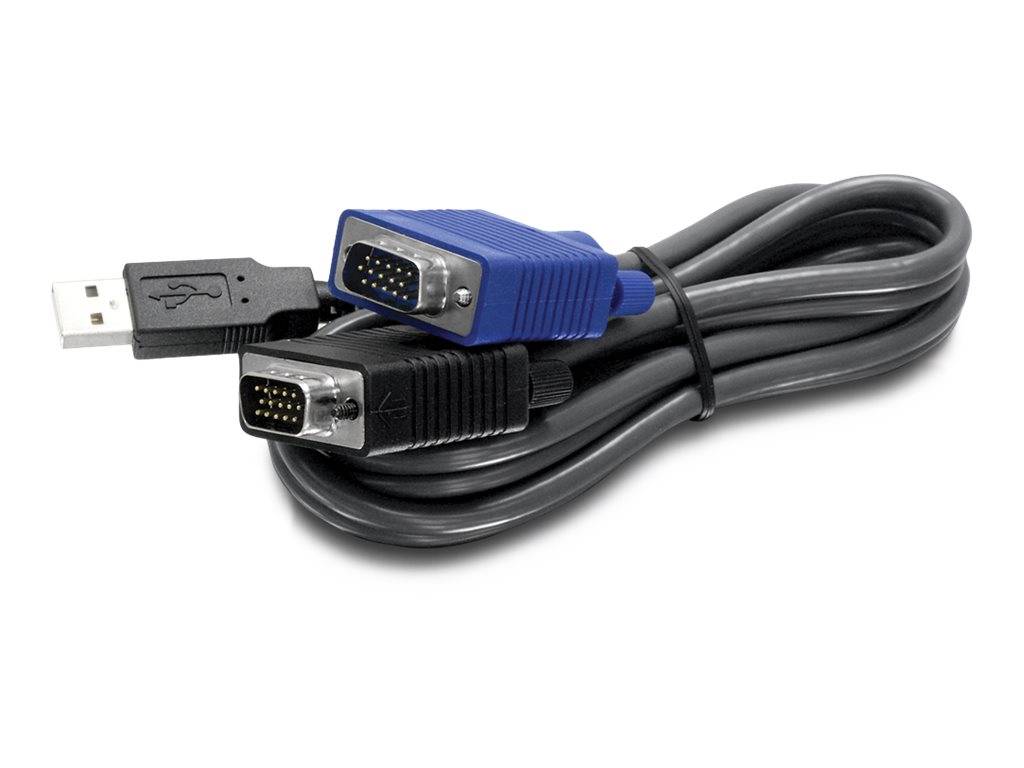 TRENDnet TK CU06 Tastatur- / Video- / Maus- KVM- Kabel USB HD-15 M M 1.8 m Schwarz-1