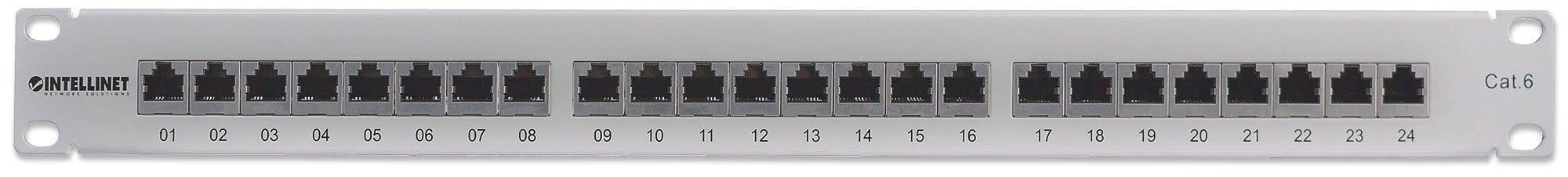 Intellinet 720014 24 Port Netzwerk-Patchpanel 483 mm (19") CAT 6 Mehrfarbig Bestückt-3