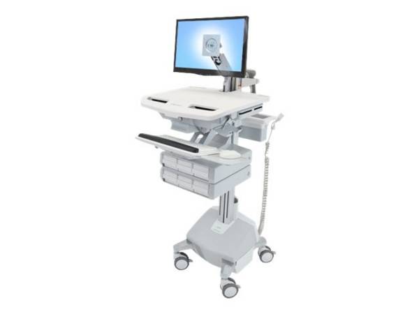 Ergotron - Wagen - offene Architektur - für LCD-Display / PC-Ausrüstung - medizinisch - Aluminium, verzinker Stahl, hoch
