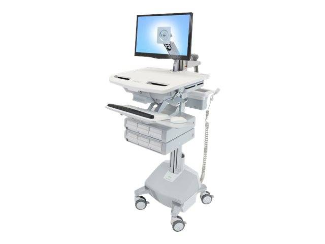Ergotron - Wagen - offene Architektur - für LCD-Display / PC-Ausrüstung - medizinisch - Aluminium, verzinker Stahl, hoch-0