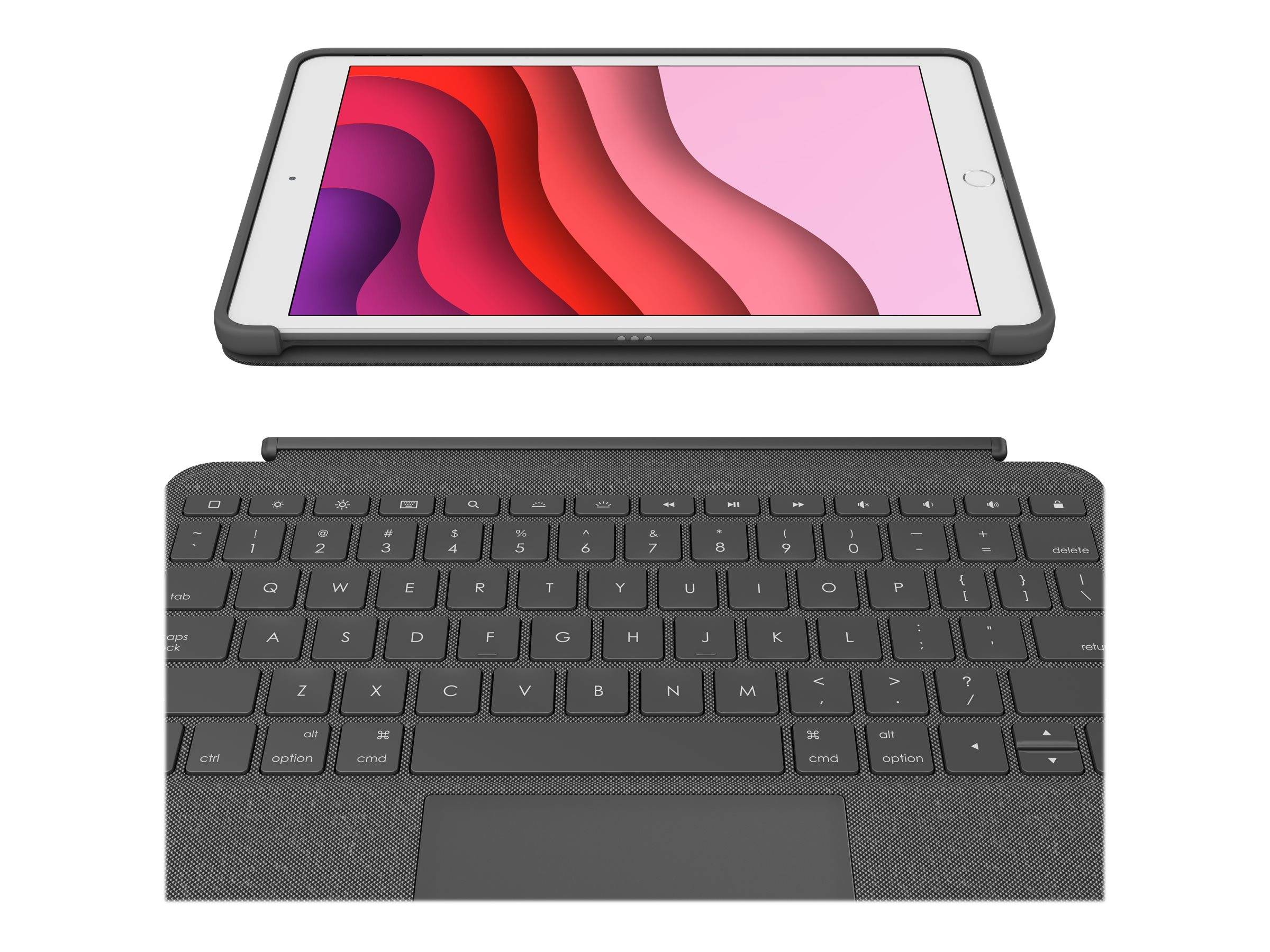 Logitech Combo Touch - Tastatur und Foliohülle - mit Trackpad - hinterleuchtet - Apple Smart connector - QWERTY - Nordis-1