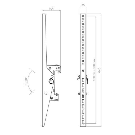 HAGOR - CPS - Tilt Arms VESA 600-2