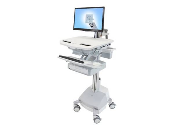 Ergotron - Wagen - offene Architektur - für LCD-Display / PC-Ausrüstung - verriegelbar - medizinisch - Aluminium, verzin