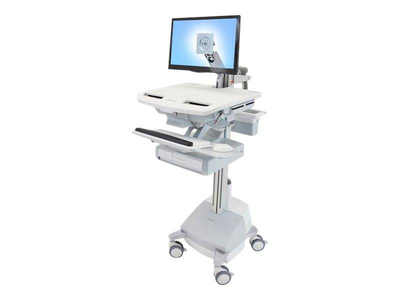 Ergotron - Wagen - offene Architektur - für LCD-Display / PC-Ausrüstung - verriegelbar - medizinisch - Aluminium, verzin-0