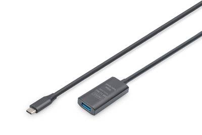 DIGITUS - Aktives USB 3.2 Gen1 5G Verlängerungskabel, USB-C - USB-A, 5m-0