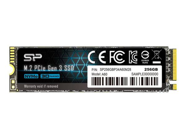 SILICON POWER P34A60 - SSD - 256 GB - intern - M.2 2280 - PCIe 3.0 x4 (NVMe)