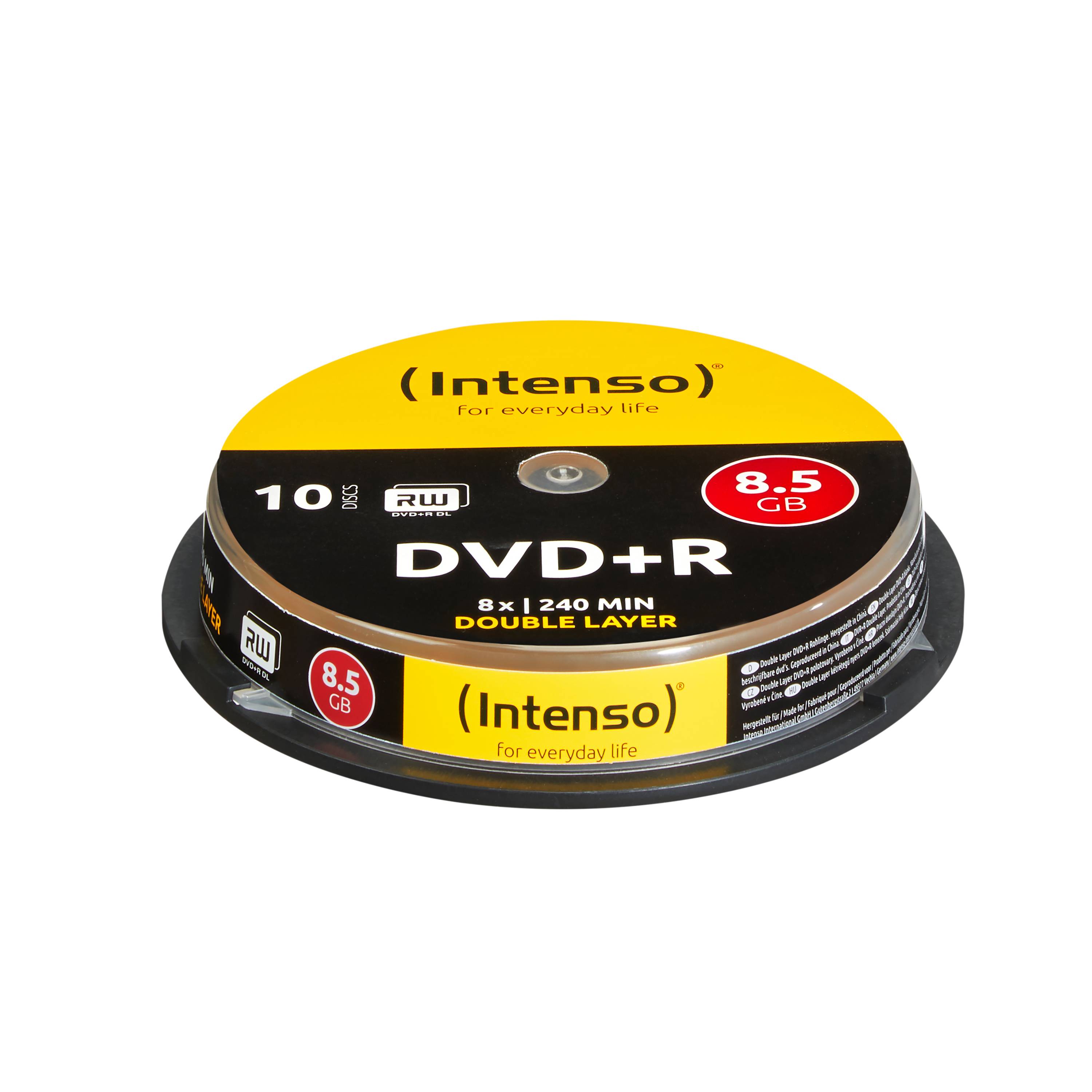 Intenso 10 x DVD+R DL - 8.5 GB 8x - Spindel - 10er Spindel-1