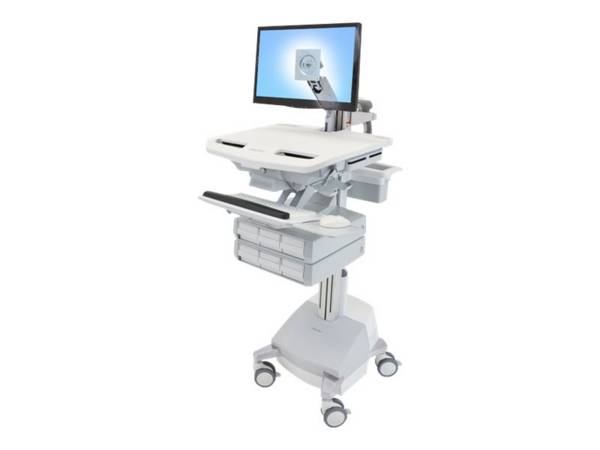 Ergotron - Wagen - offene Architektur - für LCD-Display / PC-Ausrüstung - medizinisch - Aluminium, verzinker Stahl, hoch