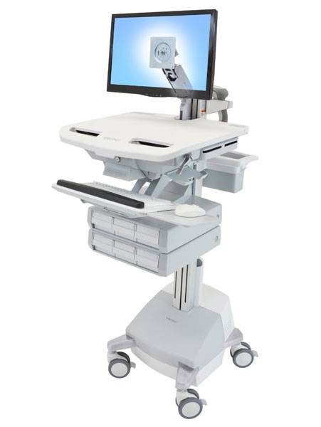 Ergotron - Wagen - offene Architektur - für LCD-Display / PC-Ausrüstung - medizinisch - Aluminium, verzinker Stahl, hoch-1