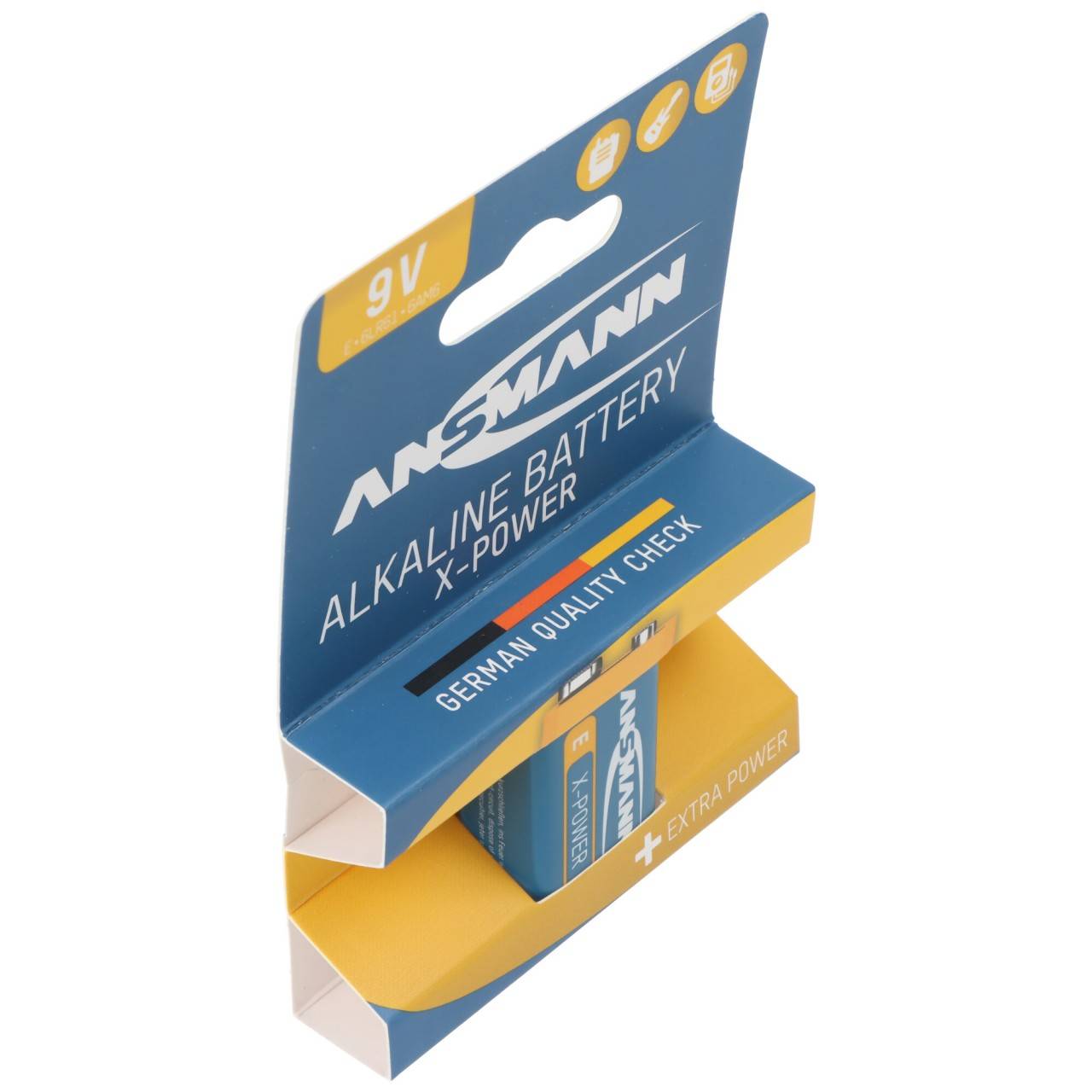Ansmann X-Power Alkaline Batterie 9V, 6LR61, 1er Papierblister-2