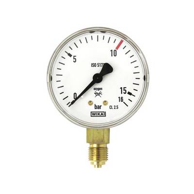 Riegler AMF.O2.14.040.63, Arbeitsmano. für Flaschendruckminderer, O2, G1/4, 0-40 bar, Ø 63 P/n: 146828