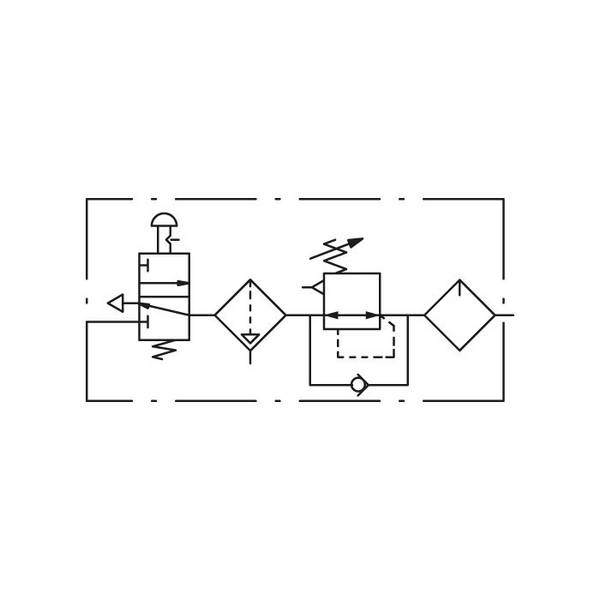 Riegler 5625V10B50L105, Absperrv.+FR+Öler »SYNTESI«, BG2, G 3/4, 20µm, 0…2 bar, RA P/n: 145067