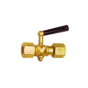 Riegler 9012, Manometer-Absperrhahn, Muffe - drehbare Muffe, MS blank, G 1/2, P/n: 102652