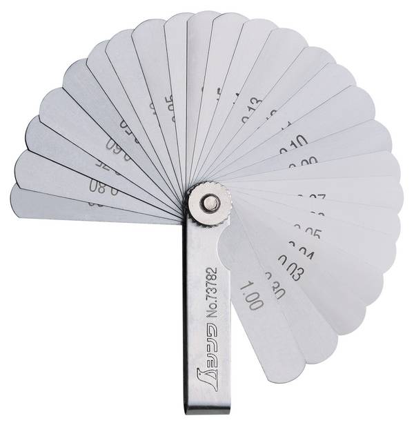 Shinwa 73782 Fühlerlehre 65 mm mit 25 Fühlern