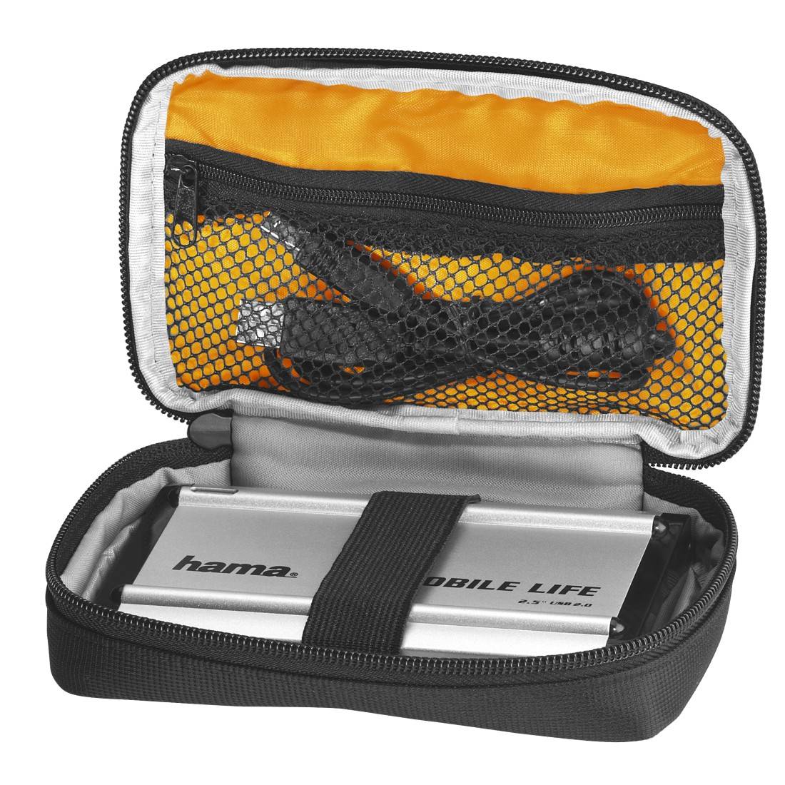 hama 00084127 Festplattentasche "Black Bird", 2,5", Schwarz