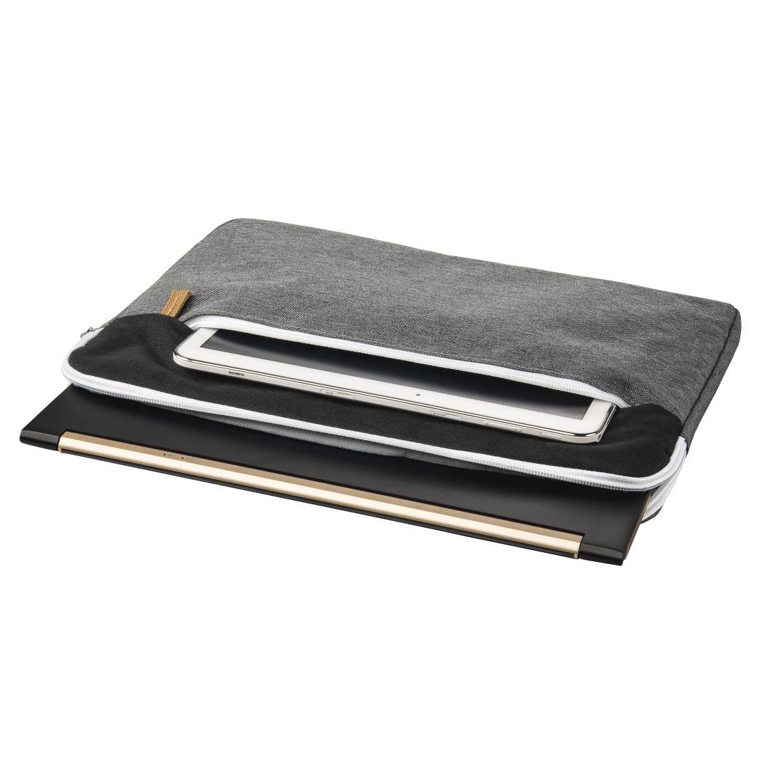 hama 00217113 Laptop-Sleeve "Florenz", bis 34 cm (13,3"), Schwarz/Grau-4