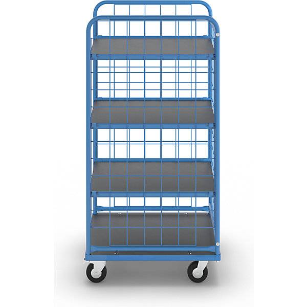 Etagenwagen KOMPAKT Gitterverkleidung 3-seitig Ladefläche 750 x 650 mm mit 3 Etagenböden. TAKKT Industrial &-2