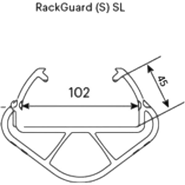 Regalanfahrschutz RackGuard Polypropylen Höhe 400 mm Regalbeinbreite bis 102 mm Regalbeintiefe bis 45 mm ab 25-2
