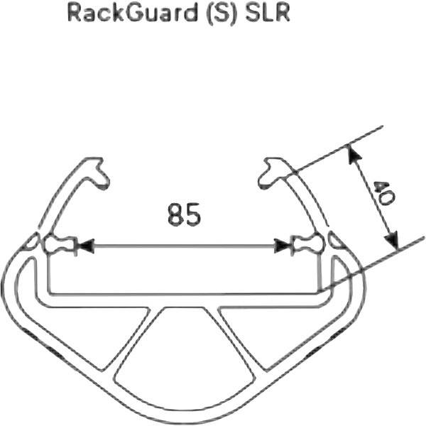 Regalanfahrschutz RackGuard Polypropylen Höhe 400 mm Regalbeinbreite bis 85 mm Regalbeintiefe bis 40 mm ab 25-2