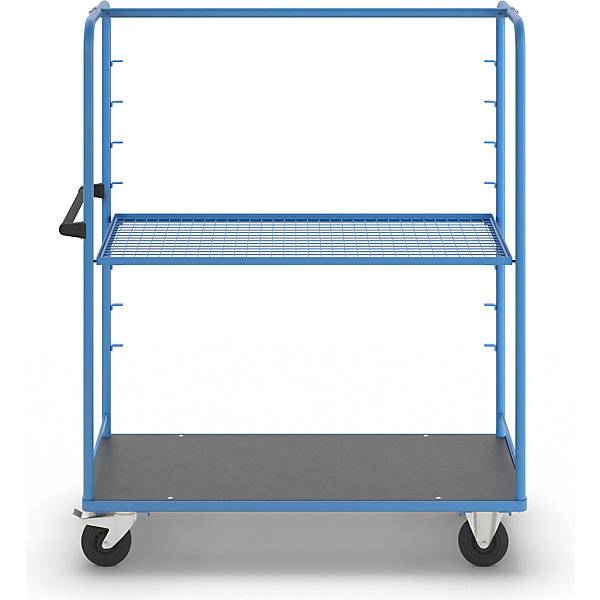 Regalwagen für 8 Etagenböden inkl. 1 Etagenboden mit Gitterboden. TAKKT Industrial & Packaging GmbH 83486149-1