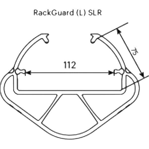 Regalanfahrschutz RackGuard Polypropylen Höhe 400 mm Regalbeinbreite bis 112 mm Regalbeintiefe bis 75 mm ab 16-2