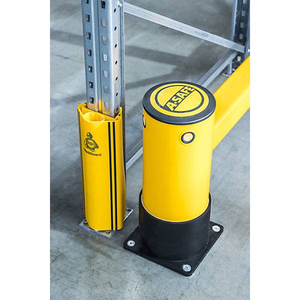 Regalanfahrschutz RackGuard Polypropylen Höhe 400 mm Regalbeinbreite bis 112 mm Regalbeintiefe bis 75 mm ab 16-4