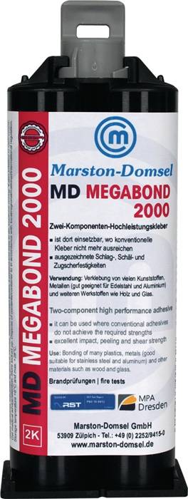 2K-Hochleistungskleber MD-Megabond 2000 50g milchig Doppelkart.MARSTON-0