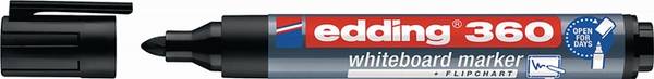 Edding Vertrieb GmbH Whiteboardmarker 360 schwarz Strich-B.1,5-3mm Rundspitze 4-360001