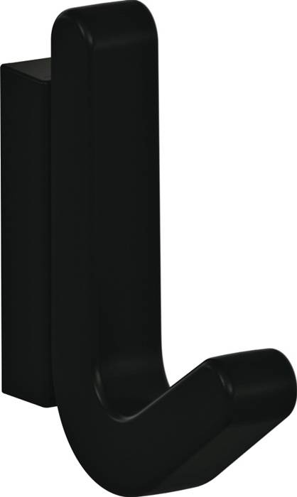 Einzelhaken Ser.477 matt,elastisch Ku.(TPU) 90 tiefschwarz H.68mm HEWI-0