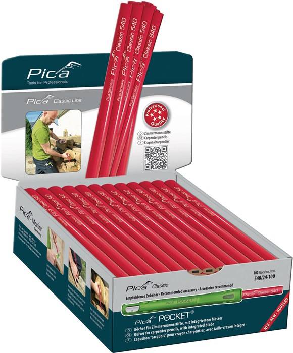 Zimmermannsbleistift Pica Classic 540 L.24cm 2H ungespitzt PICA-1