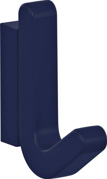 Einzelhaken Ser.477 matt,elastisch Ku.(TPU) 50 stahlblau H.68mm HEWI-0