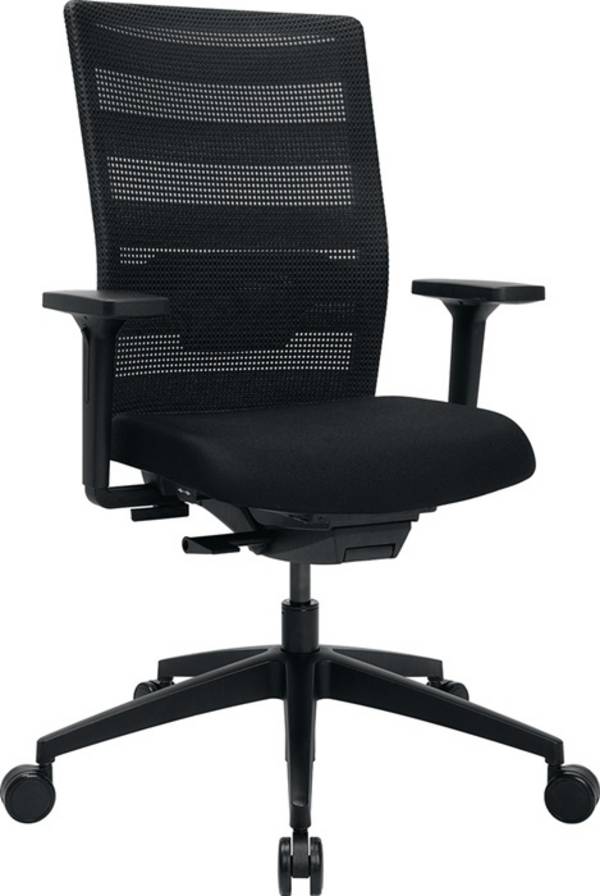 Bürodrehstuhl m.Synchr.-Techn.schwarz/schwarz 420-540mm