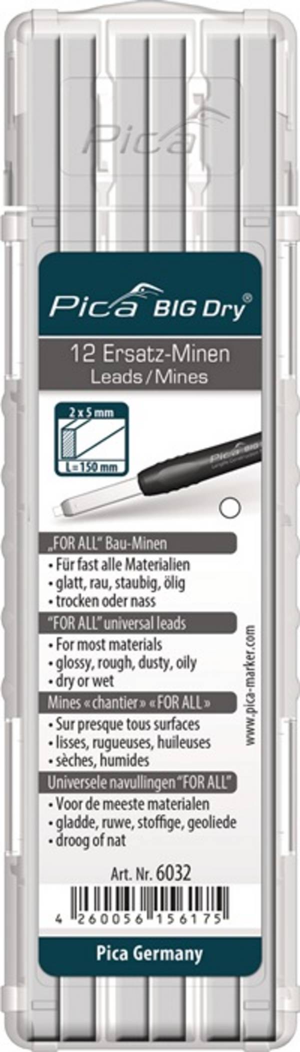 Minenset Pica BIG-Dry 12x weiß universell 12 Minen/Set