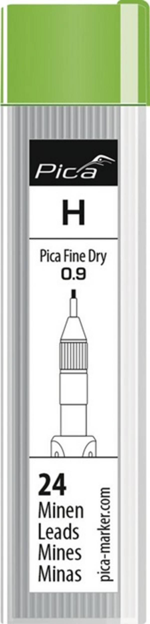 Pica-Marker 7050, H, Grau, 24 Stück(e), 0,9 mm, 60 mm