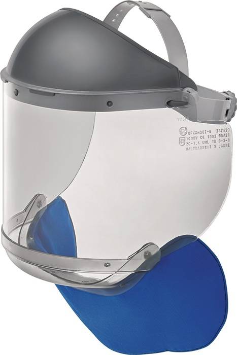 Elektriker Gesichtsschutz GFKKH002-E PC,grau 550x200x2mm EN 166,EN 170,GS-ET 29