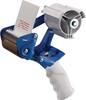 Handabroller Profi K75B, blau/weiß, Metall, für Bandbreite bis 75 mm