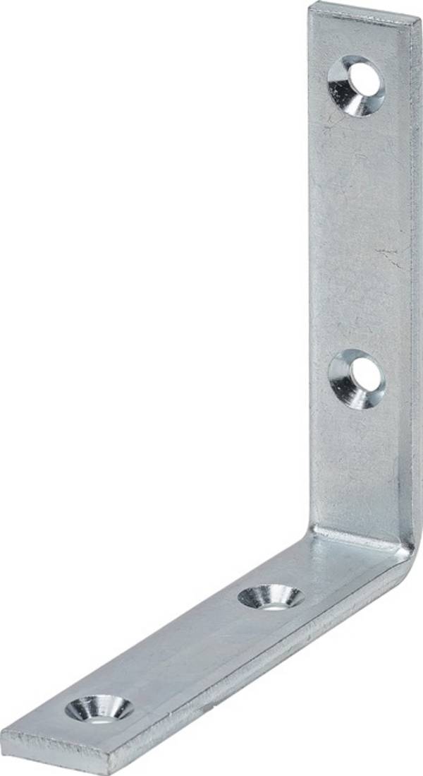 Winkel sta.L.40mm B.20mm S.3mm STA blau verz.Loch-D.4,5mm VORMANN