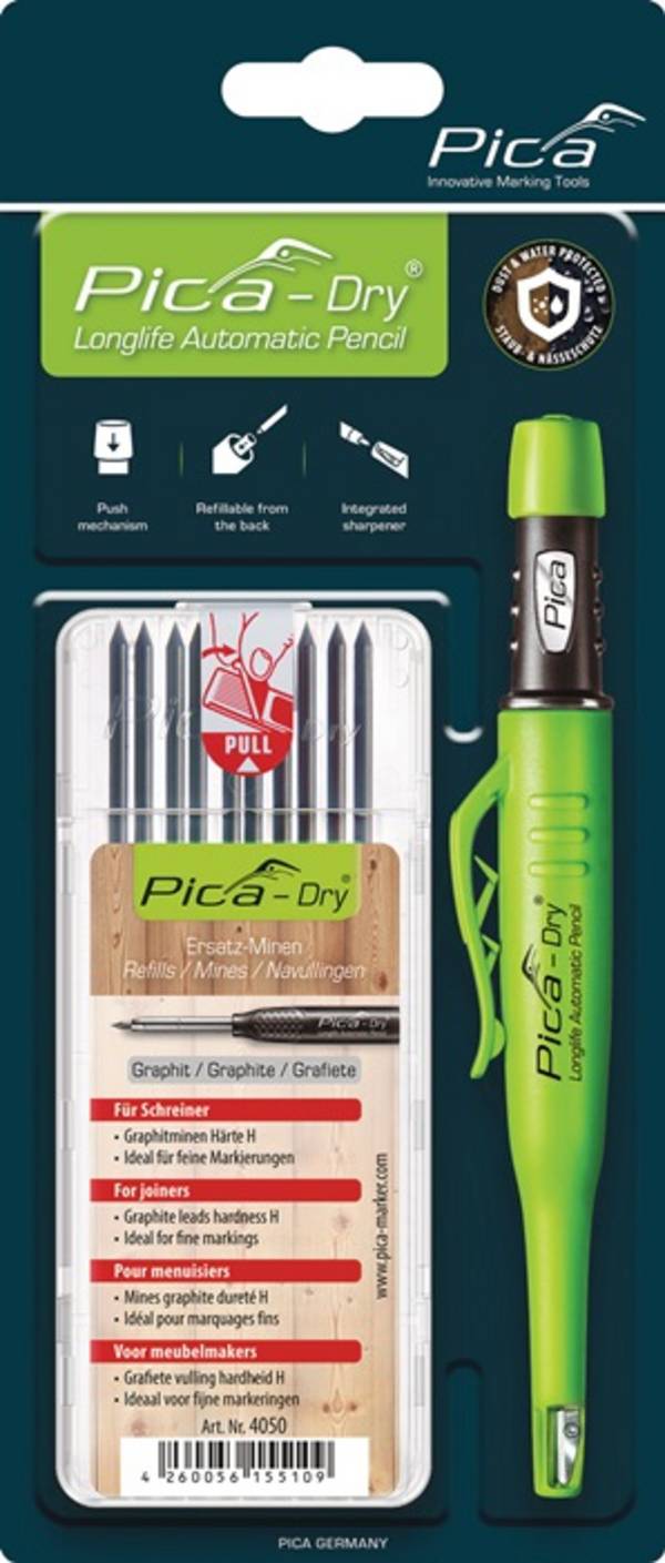 Bau-/Tieflochmarker Pica-Dry Farbe graphit +Minenset 4000 871 360 PICA