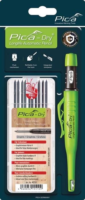 Bau-/Tieflochmarker Pica-Dry Farbe graphit +Minenset 4000 871 360 PICA-0