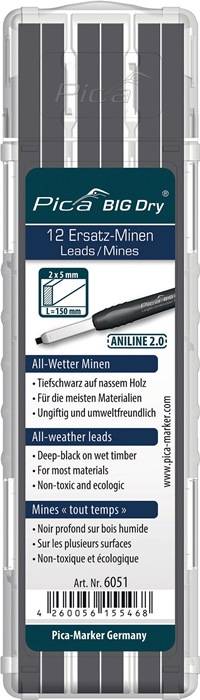 Minen-Set für Zimmermanns-Bleistift BIG Dry ANILINE2.0 Graphit Pica - Artikel: 4260056155468