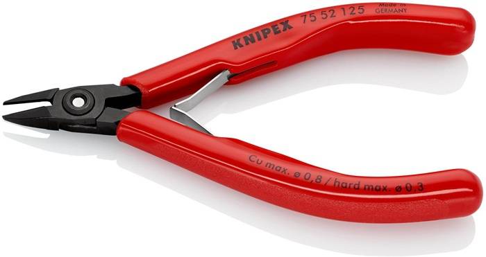 Knipex 75 52 125 Elektronik 7552125 Seiten-schneider schmal 125mm m.Facette-2