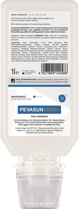Hautschutz PEVASUN UV50+ 1l PAUL VOORMANN-0