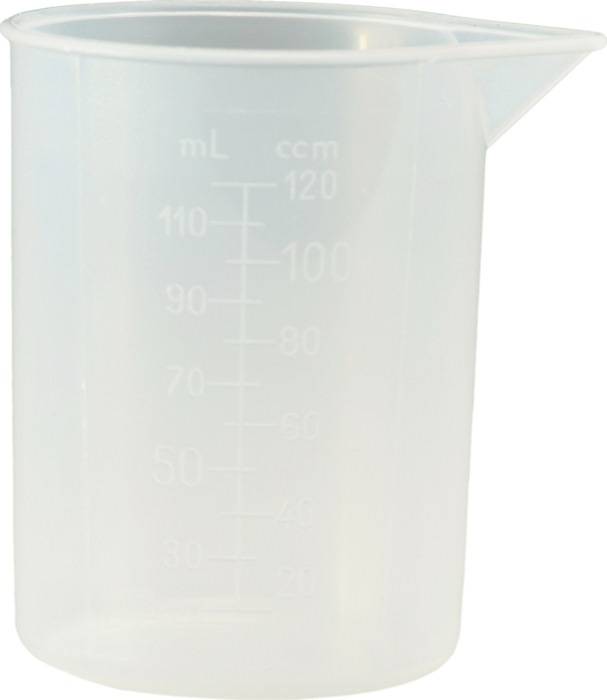 Messbecher 120ml PP transp.D57,5xH75mm o.Griff HÜNERSDORFF-0
