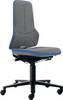 Arbeitsdrehstuhl Neon Rollen Supertec-Gewebe grau blau 450-620mm BIMOS