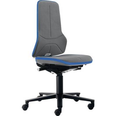 Arbeitsdrehstuhl Neon Rollen Supertec-Gewebe grau blau 450-620mm BIMOS-0