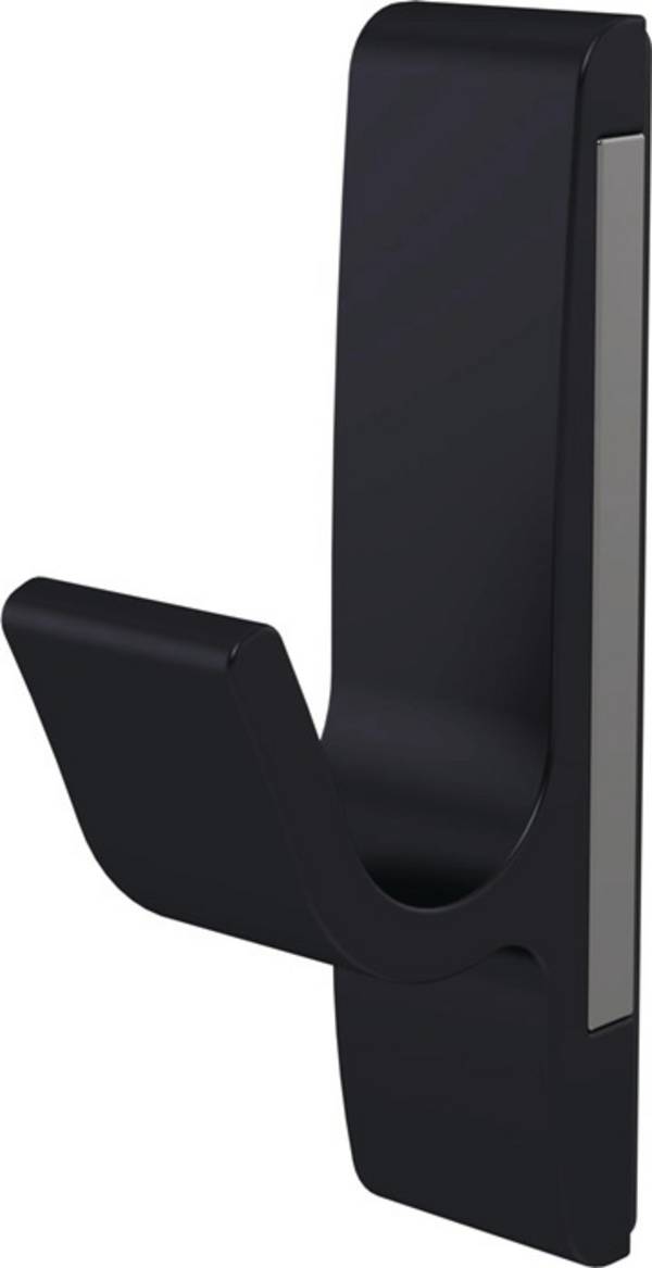 Magnet-Mantelhaken 0150 einfach A.40mm Alu.schwarz ku.-besch.H.85mm HERMETA